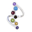 Multi Stone Hepta Egyptian 925 Silver multicolor Gems Eye catching Modern Ring Jewelry