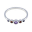 Multi Stone Penta American 925 Sterling Silver multicolor Gemstone Elegant Feminine Ring Jewelry