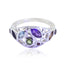 Multi Stone multiple Egyptian Silver multicolor Gems Minimal Trendy Ring Jewellery