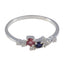Multi Stone multiple Japanese 925 Silver multicolor Gemstone Elegant Contemporary Ring Jewelry
