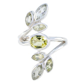 Multi Stone Hepta African 925 Sterling Silver multicolor Gems Classic Cocktail Ring Jewellery