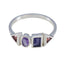 Multi Stone quarter Japanese 92.5 Silver multicolor Gemstone Delicate Trendy Ring Jewelry