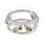 Multi Stone multiple Russian Silver multicolor Gemstone Mid weight Bubble Band Jewellery