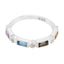 Multi Stone quarter Turkish Sterling Silver multicolor Gemstone Dainty Trendy Band Jewellery