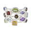 Multi Stone multiple African Silver multicolor Gemstone Eye catching Cocktail Ring Jewellery