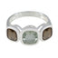 Multi Stone Trilogy Moroccan 92.5 Silver multicolor Gemstone Slim Cultural Ring Jewellery