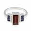 Multi Stone Trilogy Moroccan 92.5 Silver multicolor Gemstone Featherlight Graceful Ring Jewelry