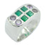 Multi Stone octa Spanish 925 Silver multicolor Gemstone Chunky Cocktail Ring Jewellery