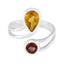 Multi Stone Toi et Moi African 925 Sterling Silver multicolor Gemstone Tiny Glamorous Ring Jewellery