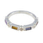Multi Stone quarter Korean 92.5 Silver multicolor Gems Dainty Trendy Band Jewellery