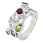 Multi Stone multiple Egyptian Sterling Silver multicolor Gems Versatile Cocktail Ring Jewelry