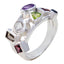 Multi Stone multiple Indian 925 Sterling Silver multicolor Gems Versatile Cocktail Ring Jewellery