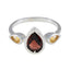 Multi Stone Trilogy Turkish Silver multicolor Gemstone Dainty Graceful Ring Jewelry