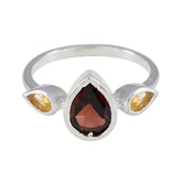 Multi Stone Trilogy Turkish Silver multicolor Gemstone Dainty Graceful Ring Jewelry
