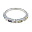 Multi Stone quarter Korean 925 Silver multicolor Gemstone Dainty Trendy Band Jewellery