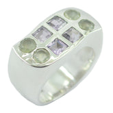 Multi Stone octa Spanish 92.5 Silver multicolor Gemstone Chunky Cocktail Ring Jewellery