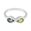 Multi Stone Toi et Moi Korean 925 Silver multicolor Gems Dainty Romantic Ring Jewellery