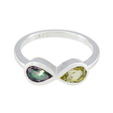 Multi Stone Toi et Moi Korean 925 Silver multicolor Gems Dainty Romantic Ring Jewellery