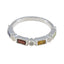 Multi Stone quarter American Silver multicolor Gemstone Dainty Trendy Band Jewelry