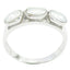 Pearl Trilogy Korean 925 Sterling Silver White Gemstone Dainty Luxurious Ring Jewelry