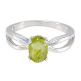 Peridot Solitaire Turkish Sterling Silver Green Gems Delicate Glamorous Ring Jewellery