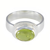 Peridot Solitaire Moroccan 925 Sterling Silver Green Gemstones Classic Luxurious Ring Jewelry