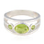Peridot Trilogy Indian 92.5 Silver Green Gemstones Tiny Trendy Ring Jewellery