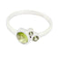 Peridot Trilogy Turkish Silver Green Gemstone Whisper thin Artisan Ring Jewellery