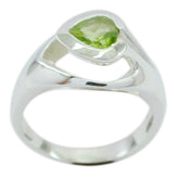 Peridot Solitaire Egyptian 925 Sterling Silver Green Gemstone Eye catching Feminine Ring Jewelry