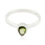 Peridot Solitaire American 925 Sterling Silver Green Gems Delicate Sophisticated Ring Jewellery