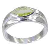 Peridot Solitaire African 925 Silver Green Gemstone Slim Modern Ring Jewelry