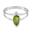Peridot Solitaire American 92.5 Silver Green Gemstones Whisper thin Trendy Ring Jewelry