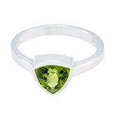 Peridot Solitaire Moroccan Sterling Silver Green Gems Dainty Traditional Ring Jewellery