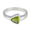 Peridot Solitaire Egyptian 925 Sterling Silver Green Gemstone Tiny Geometric Ring Jewelry