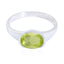 Peridot Solitaire Japanese Silver Green Gemstone Dainty Contemporary Ring Jewellery