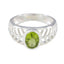 Peridot Solitaire German 925 Silver Green Gemstones Minimal Art Deco Ring Jewelry