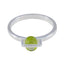 Peridot Solitaire Turkish Sterling Silver Green Gemstone Delicate Luxurious Ring Jewelry
