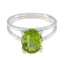 Peridot Solitaire Turkish Silver Green Gemstone Whisper thin Contemporary Ring Jewellery