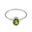 Peridot Solitaire American Sterling Silver Green Gemstone Delicate Romantic Ring Jewellery