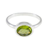 Peridot Solitaire Turkish 925 Silvers Green Gemstones Dainty Abstract Ring Jewellery
