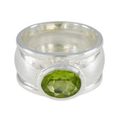 Peridot Solitaire Spanish 925 Silver Green Gemstone Edgy Heritage Ring Jewelry