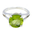 Peridot Solitaire American Silver Green Gems Whisper thin Fairytale Ring Jewelry