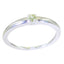 Peridot Solitaire Japanese Sterling Silver Green Gemstones Minimalist Feminine Ring Jewellery