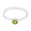Peridot Solitaire Korean 92.5 Silver Green Gems Elegant Luxurious Ring Jewelry
