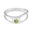 Peridot Solitaire American 925 Silver Green Gemstone Whisper thin Graceful Ring Jewelry