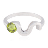 Peridot Solitaire Turkish 925 Sterling Silver Green Gems Whisper thin Feminine Ring Jewellery
