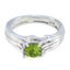 Peridot Solitaire African Silver Green Gems Classic Sophisticated Ring Jewelry