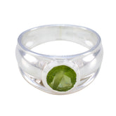 Peridot Solitaire Egyptian Silver Green Gemstone Classic Glamorous Ring Jewelry