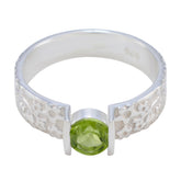 Peridot Solitaire African 925 Sterling Silver Green Gems Tiny Modern Ring Jewelry