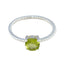 Peridot Solitaire Japanese 925 Silver Green Gems Delicate Twist Ring Jewelry